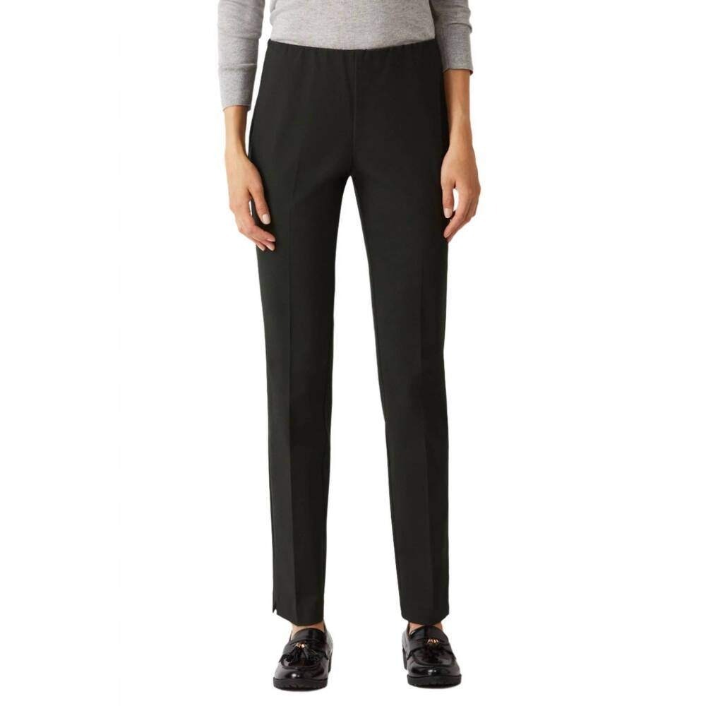 Ecru Womens Black Pull On Ankle Pants Slim Fit Stretch Career Trousers Size M